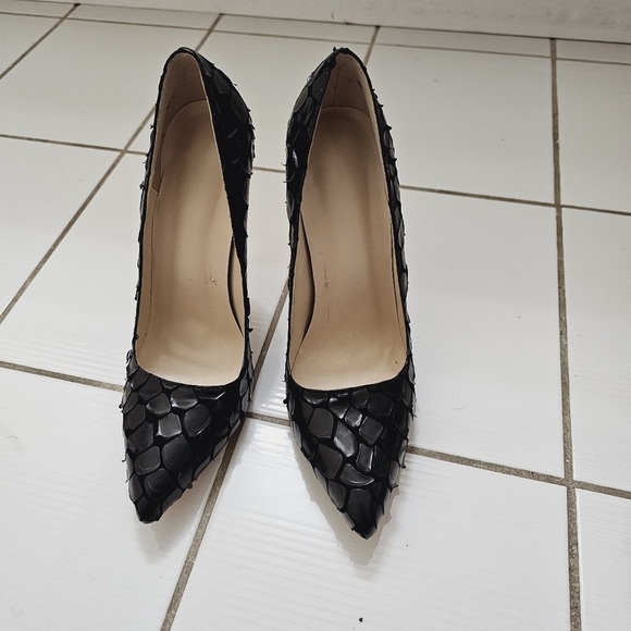 Sexy Stiletto Leather Black Sz 8 US - Picture 5 of 8